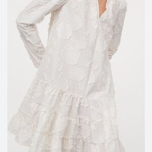 H&M Elegant White Ruffled Dress